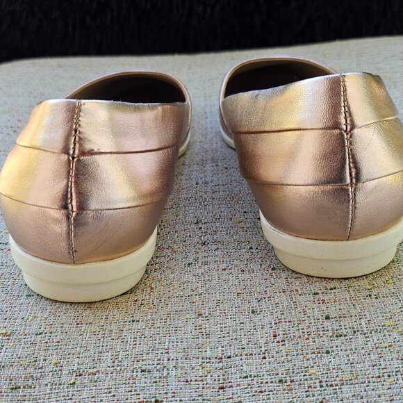 H by Halston Women "Leah" Rose Gold Perforated Leather Slip-On Loafers, Size 9.5 - Picture 8 of 15